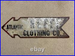Vintage Metal Arrow Sign Neffi Clothing Atlantic Iowa