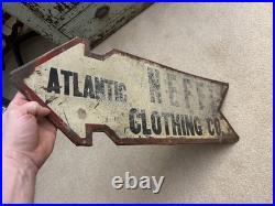 Vintage Metal Arrow Sign Neffi Clothing Atlantic Iowa