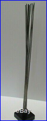 Vintage Metal Atomic Spray Sculpture Rod Abstract Expressionism Modernism Signed
