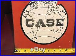 Vintage Metal CASE Eagle on Globe sign 21x 10 tractor combine man cave bar