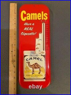 Vintage Metal Camel Cigarette Thermometer Advertising Sign