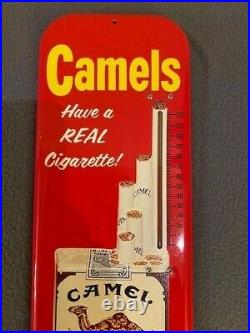 Vintage Metal Camel Cigarette Thermometer Advertising Sign