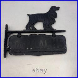 Vintage Metal Cocker Spaniel Double Sided Sign 12 X 12