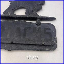 Vintage Metal Cocker Spaniel Double Sided Sign 12 X 12