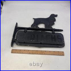 Vintage Metal Cocker Spaniel Double Sided Sign 12 X 12