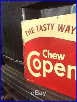 Vintage Metal Copenhagen Snuff Chewing Tobacco Metal Pocket Can Tin Sign 25X14in