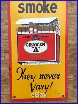 Vintage Metal For Your Throats Sake Craven A Sign