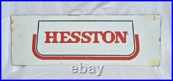 Vintage Metal Hesston Sign Farm Equipment Tractor