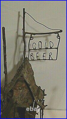 Vintage Metal Large Cold Beer Bar On Marina Mooring Brutalist Art, Signed