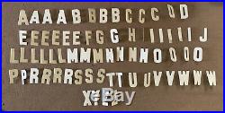 Vintage Metal Letters Numbers Sign Lot Advertising Board 100 Pieces