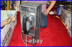 Vintage Metal Push Button Dial Coin-Op Pay Phone Payphone Telephone Sign