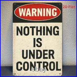 Vintage Metal Sign Aluminum Sign Decorative Humorous Warning Text Garage