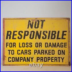Vintage Metal Sign Automotive Related Ready-made Sign Co. N. Y. Yellow