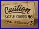 Vintage_Metal_Sign_Caution_Cattle_Crossing_WGAL_TV_Channel_8_Lancaster_PA_01_meid