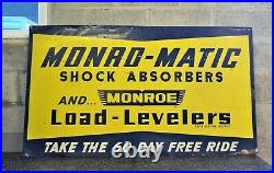 Vintage Metal Sign Monro Large great condition 56 x 32