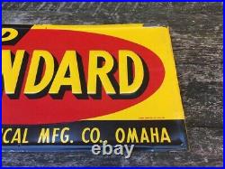 Vintage Metal Sign Original Standard Feed & Chemical Omaha Antique Farm Sign