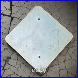 Vintage Metal Sign REFLECTIVE SLOW Road Rare Size 12 X 12 Nice Patina