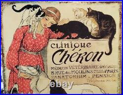 Vintage Metal Sign Retro Advertising Clinique Cheron