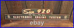 Vintage Metal Sign SUN 920 ELECTRONIC ENGINE TESTER Great Caveman Sign