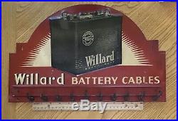 Vintage Metal Sign, Willard Battery Cables, Key Holder