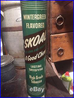 Vintage Metal Skoal Snuff Chew Tobacco Can Metal Display dispenser Sign NICE 1