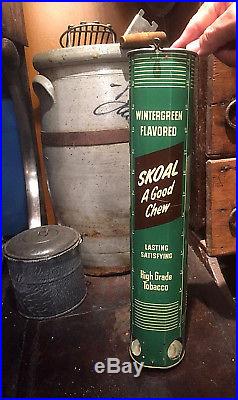 Vintage Metal Skoal Snuff Chew Tobacco Can Metal Display dispenser Sign NICE 1