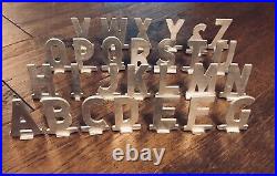 Vintage Metal Stand Alone Letters, Mini Marquee Alphabet, Signs, Advertising