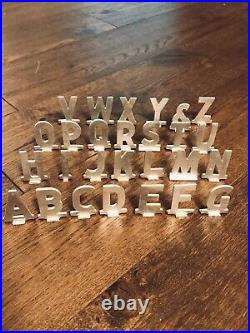 Vintage Metal Stand Alone Letters, Mini Marquee Alphabet, Signs, Advertising