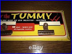 Vintage Metal TUMS for the TUMMY Original STORE DISPLAY Sign- Rare Large Version