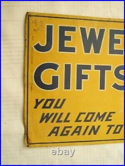 Vintage Metal Trade Sign Jewelry & Diamonds