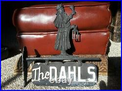 Vintage Metal Wall Mountable Sign The Dahls Removable Letters Home Decor Welcome