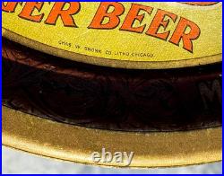 Vintage Metal pre prohibition Hinckels Beer Brewery Beer Elk Tray sign Nh Ny MA