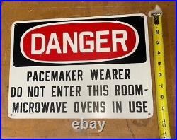 Vintage Metal sign Danger Pacemaker Wearer Do Not Enter