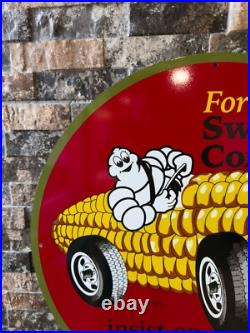 Vintage Michelin For Sweet Cornering Heavy Metal Sign- 19.7 (50cm)