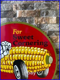 Vintage Michelin For Sweet Cornering Heavy Metal Sign- 19.7 (50cm)