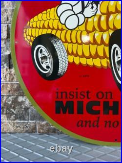 Vintage Michelin For Sweet Cornering Heavy Metal Sign- 19.7 (50cm)