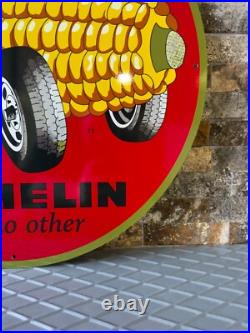 Vintage Michelin For Sweet Cornering Heavy Metal Sign- 19.7 (50cm)