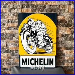 Vintage Michelin Man Motorcycle Metal Sign XXL 24x16 (60x40 cm)