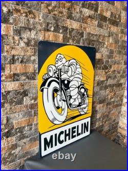 Vintage Michelin Man Motorcycle Metal Sign XXL 24x16 (60x40 cm)