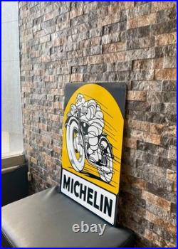 Vintage Michelin Man Motorcycle Metal Sign XXL 24x16 (60x40 cm)