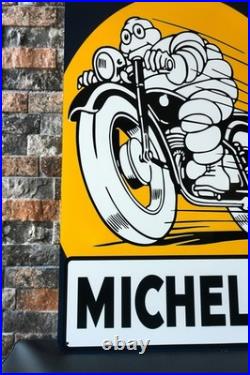 Vintage Michelin Man Motorcycle Metal Sign XXL 24x16 (60x40 cm)