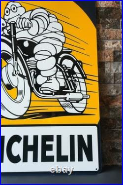 Vintage Michelin Man Motorcycle Metal Sign XXL 24x16 (60x40 cm)