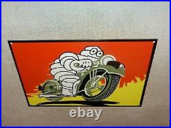 Vintage Michelin Tires Bibendum Tire Man+ Motorcycle 12 Metal Gasoline Oil Sign