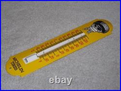 Vintage Michelin Tires Man 11 3/4 Porcelain Metal Gasoline Oil Thermometer Sign