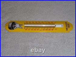 Vintage Michelin Tires Man 11 3/4 Porcelain Metal Gasoline Oil Thermometer Sign