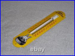 Vintage Michelin Tires Man 11 3/4 Porcelain Metal Gasoline Oil Thermometer Sign