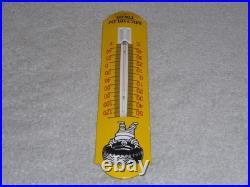 Vintage Michelin Tires Man 11 3/4 Porcelain Metal Gasoline Oil Thermometer Sign