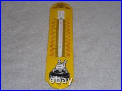 Vintage Michelin Tires Man 11 3/4 Porcelain Metal Gasoline Oil Thermometer Sign