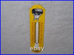Vintage Michelin Tires Man 11 3/4 Porcelain Metal Gasoline Oil Thermometer Sign