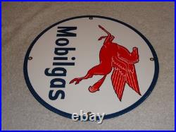Vintage Mobil Mobilgas Pegasus Horse 11 3/4 Porcelain Metal Gasoline & Oil Sign